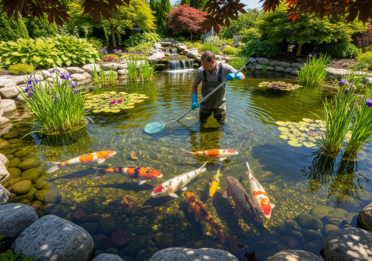 Common Cleaning Mistakes That Harm Pond Fish in Austin